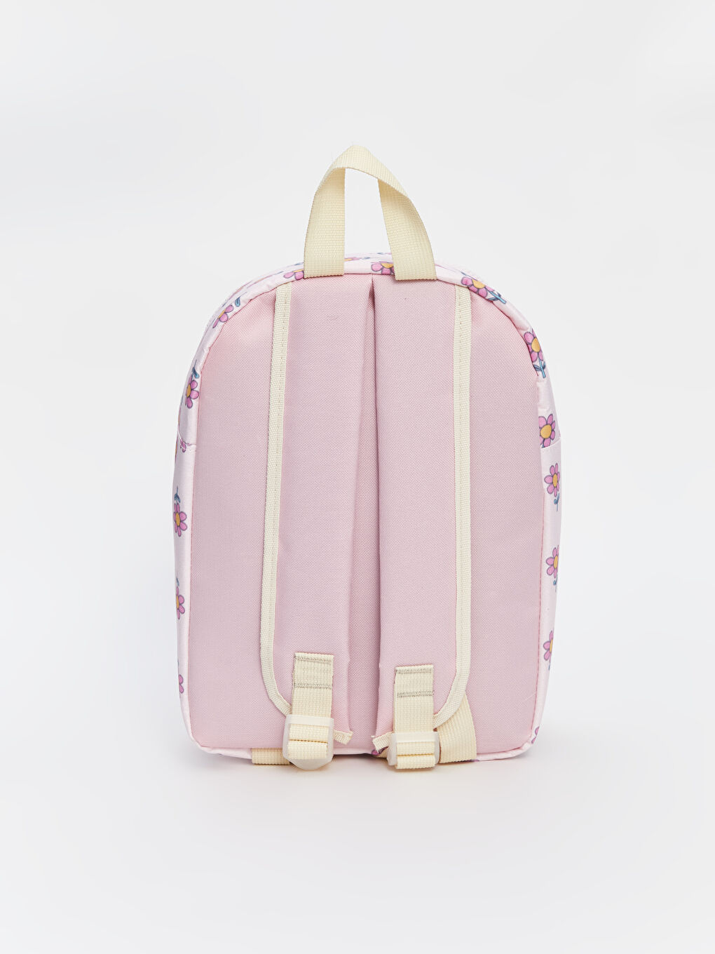 Pembe Çiçek Baskılı Kız Çocuk Okul Çantası-2