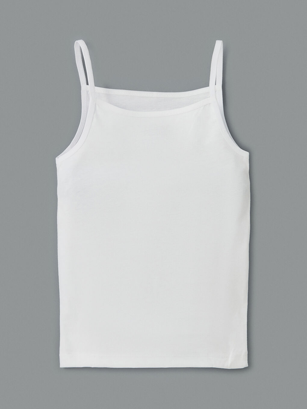 Beyaz Kare Yaka Kız Çocuk Atlet 3'lü-2