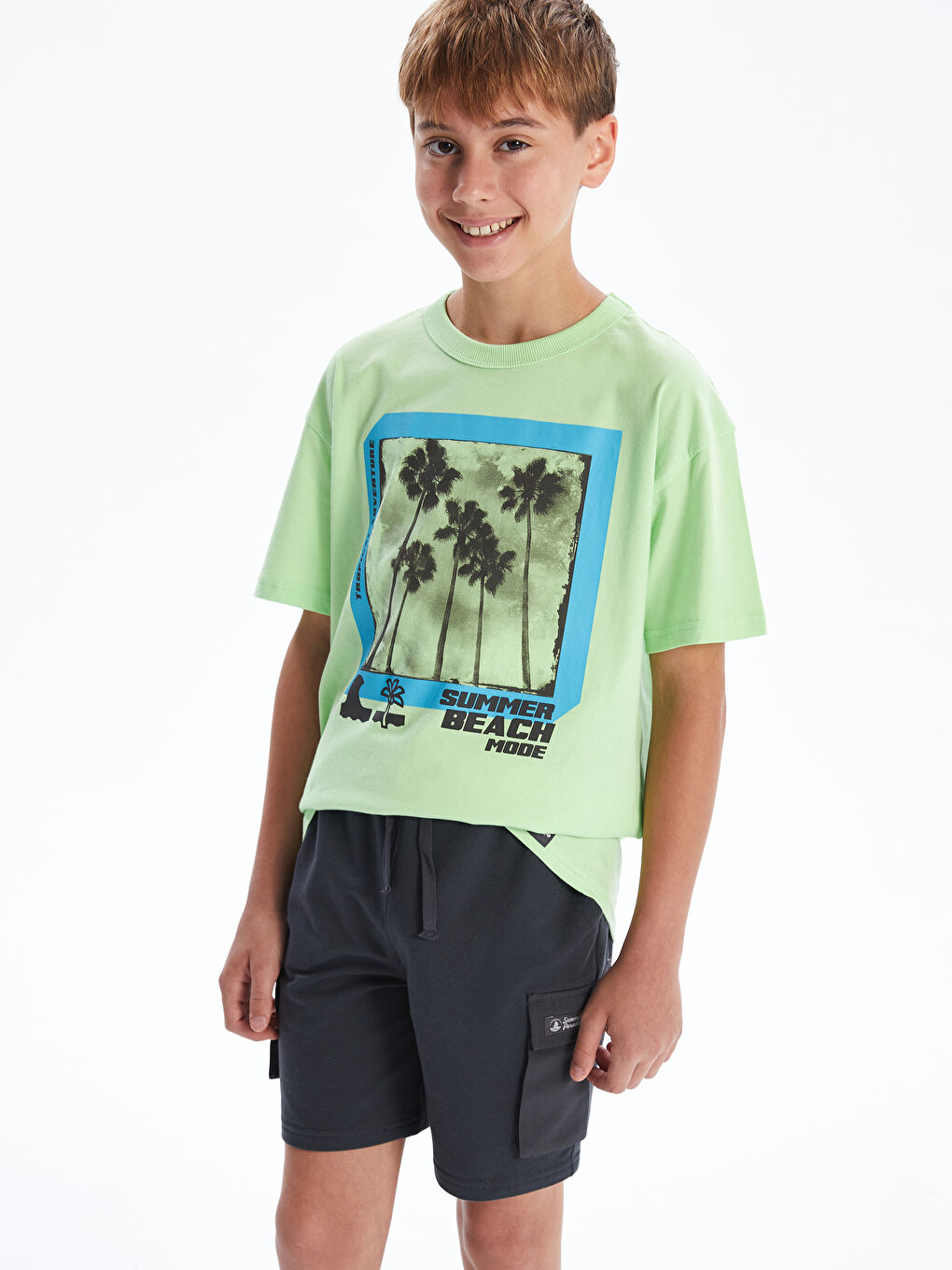 Elastic Waist Boys' Cargo Shorts -S5MO14Z4-VFB