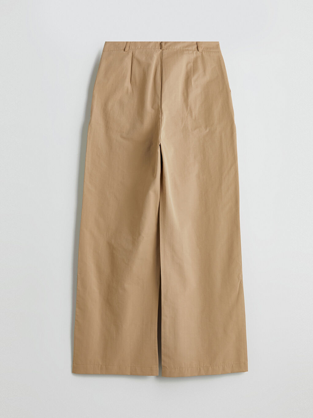 Kahverengi Standart Fit Poplin Kadın Pantolon-5