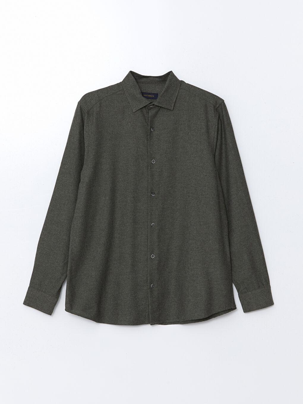 Haki Regular Fit Uzun Kollu Erkek Gömlek-4