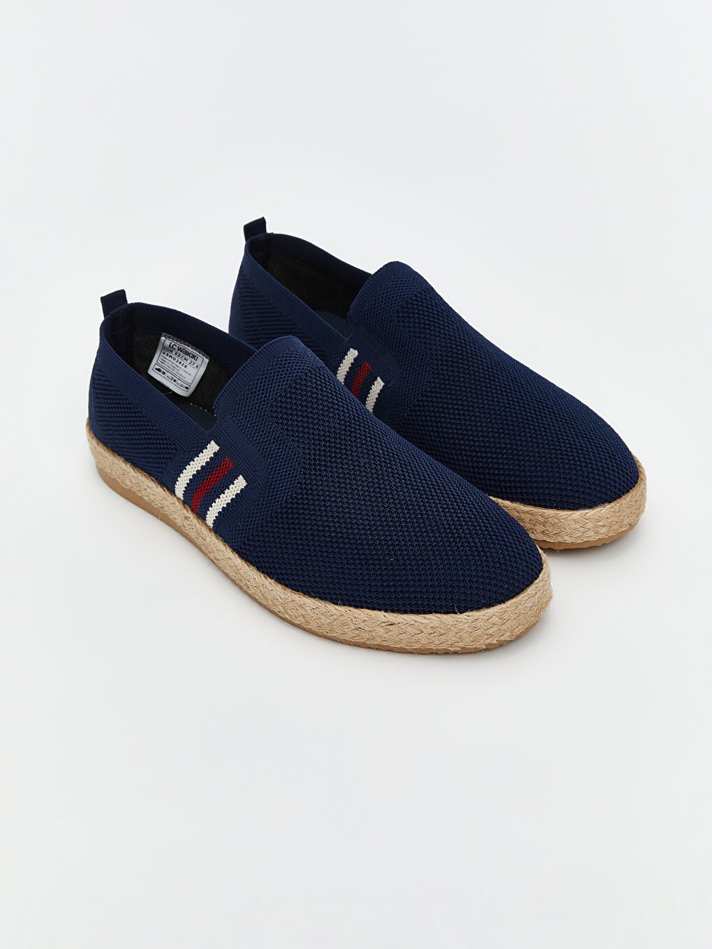 Lacivert Hasır Tabanlı Erkek Espadril Ayakkabı