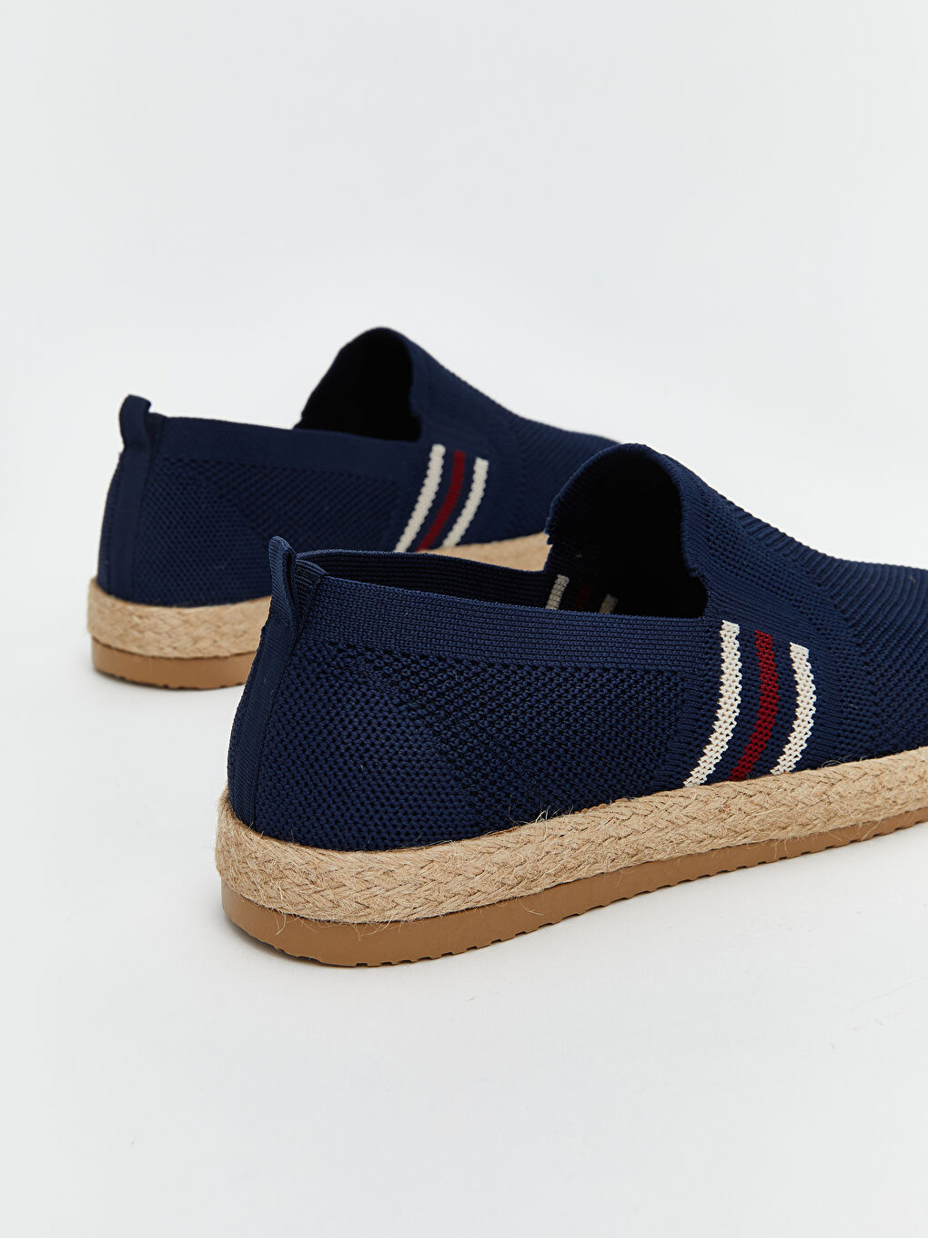 Lacivert Hasır Tabanlı Erkek Espadril Ayakkabı-4