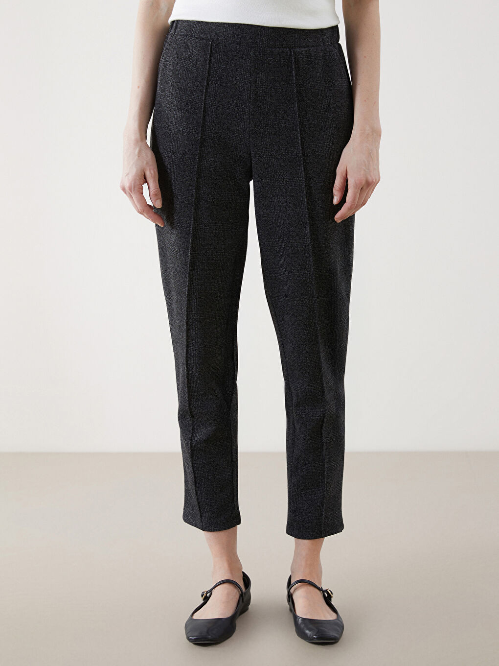 Carrot Cut Women Pants With Elastic Waist -S5MO51Z8-MHS