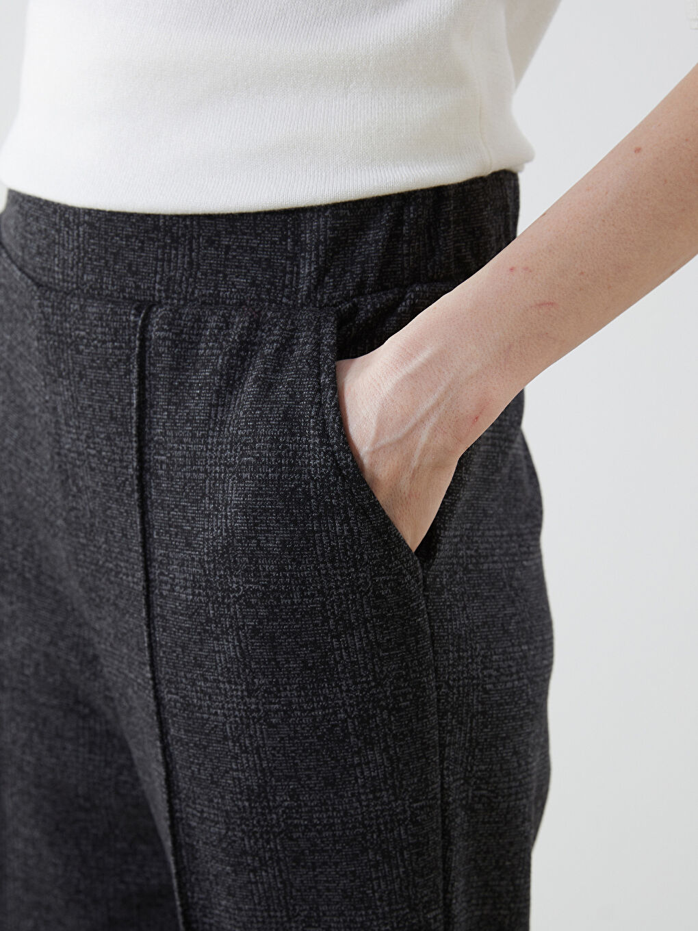 Carrot Cut Women Pants With Elastic Waist -S5MO51Z8-MHS
