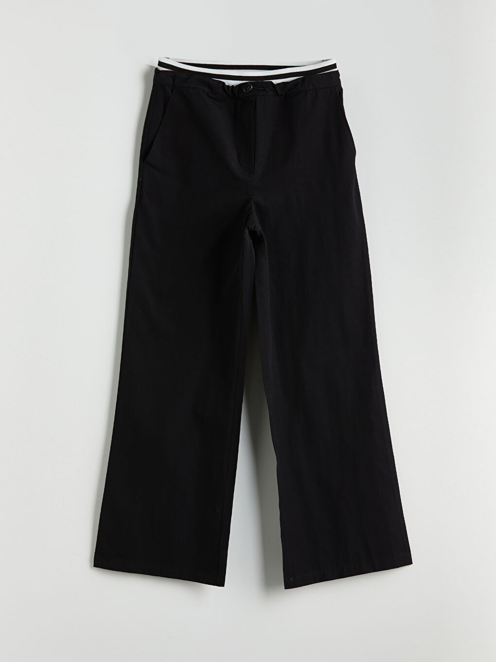 LCW Modest Elastic Waist Wide Leg Women's Trousers -S5MO55Z8-CVL