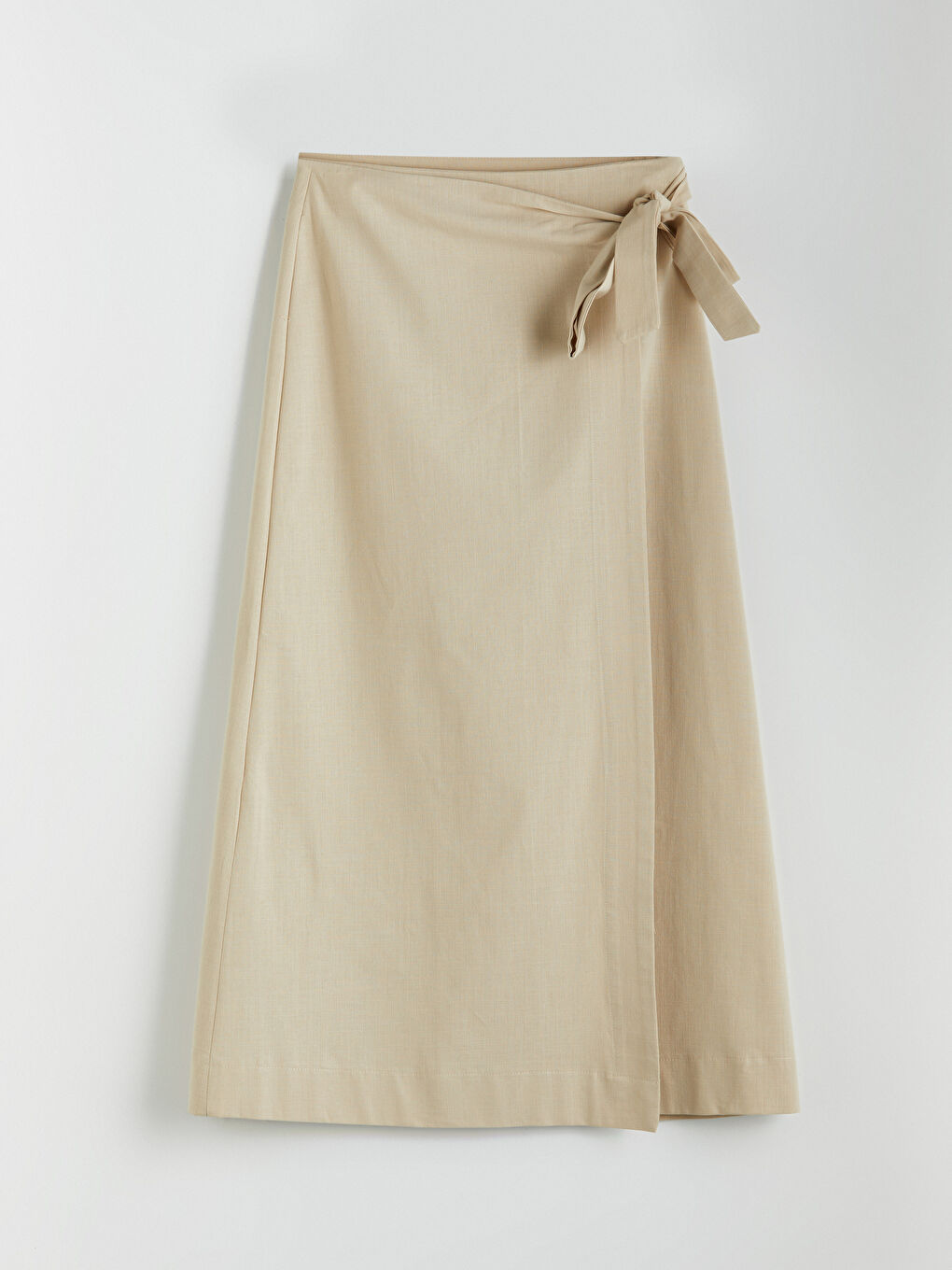 Bej Dar Fit Poplin Etek-4