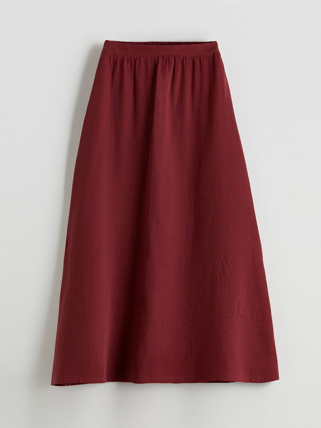 LCW Modest Elasticated Waist Muslin Flared Skirt -S5MO67Z8-V74