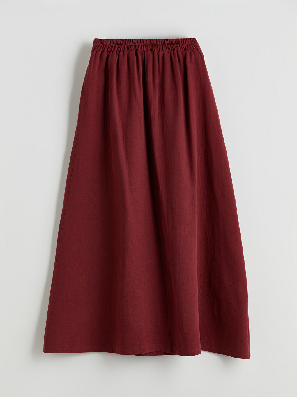 LCW Modest Elasticated Waist Muslin Flared Skirt -S5MO67Z8-V74