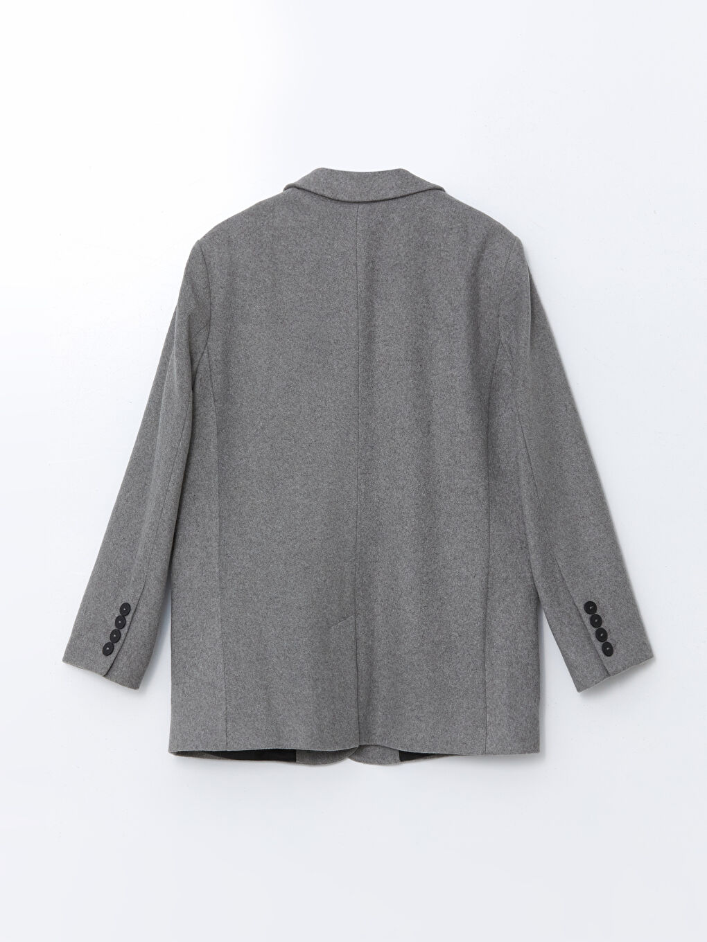 Gri Kaşe Kadın Blazer Ceket-5