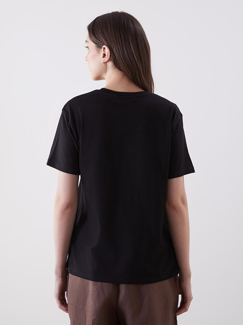 LCW Vision Crew Neck Embroidered Women's T-Shirt -S5MO97Z8-CVL