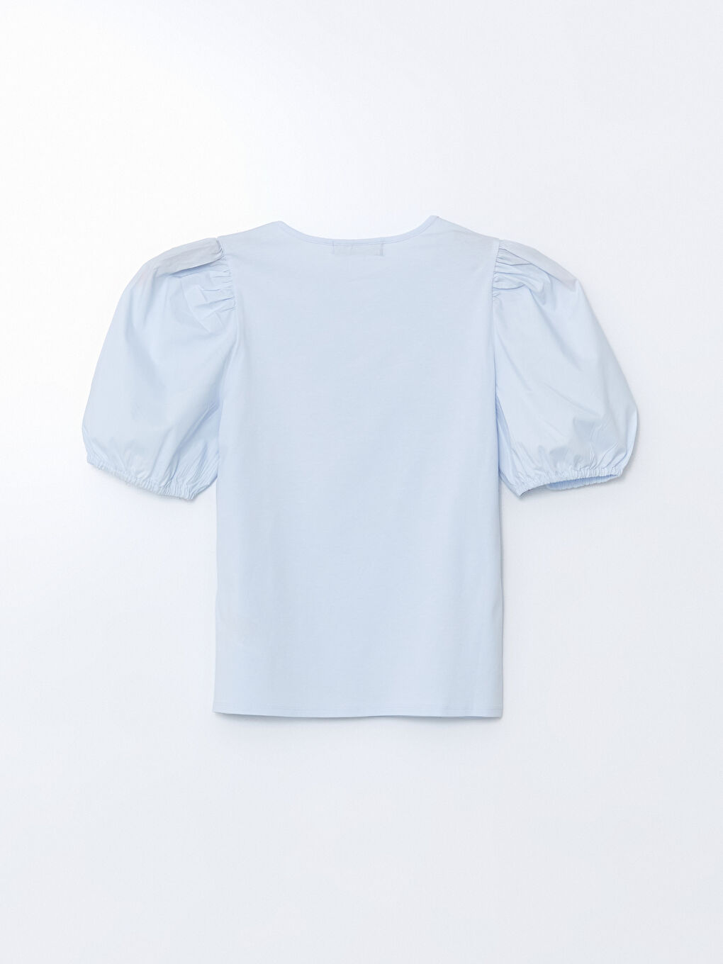 Crew Neck Balloon Sleeve Women's T-Shirt-5