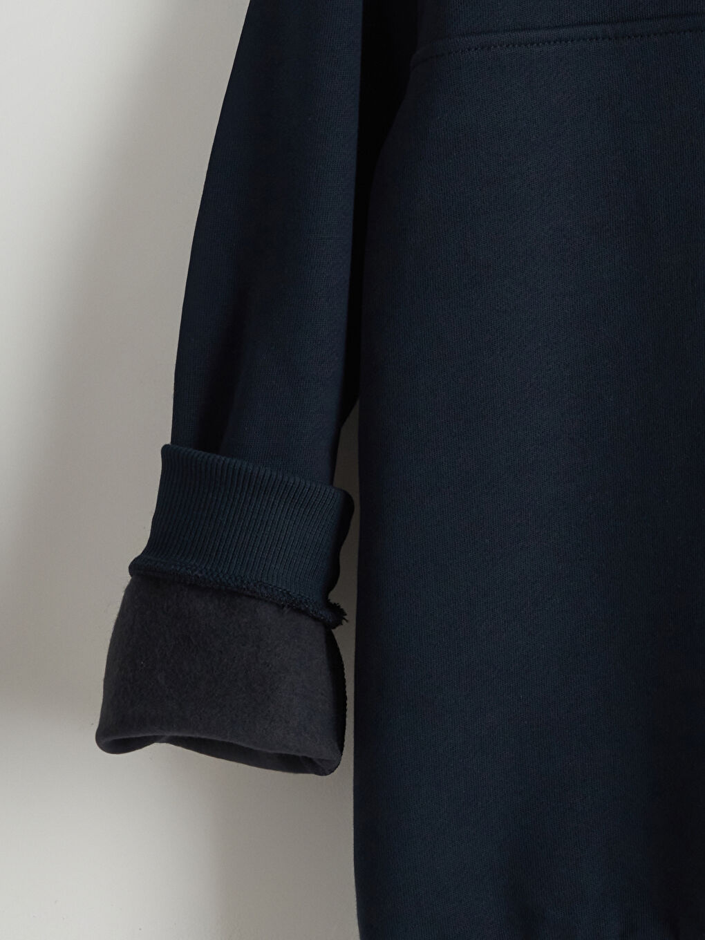 Lacivert Dik Yaka Erkek Çocuk Kalın Sweatshirt-2