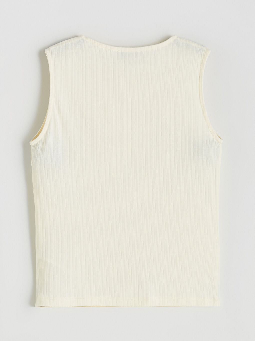 Bej Bisiklet Yaka Dokulu Kadın Atlet-5