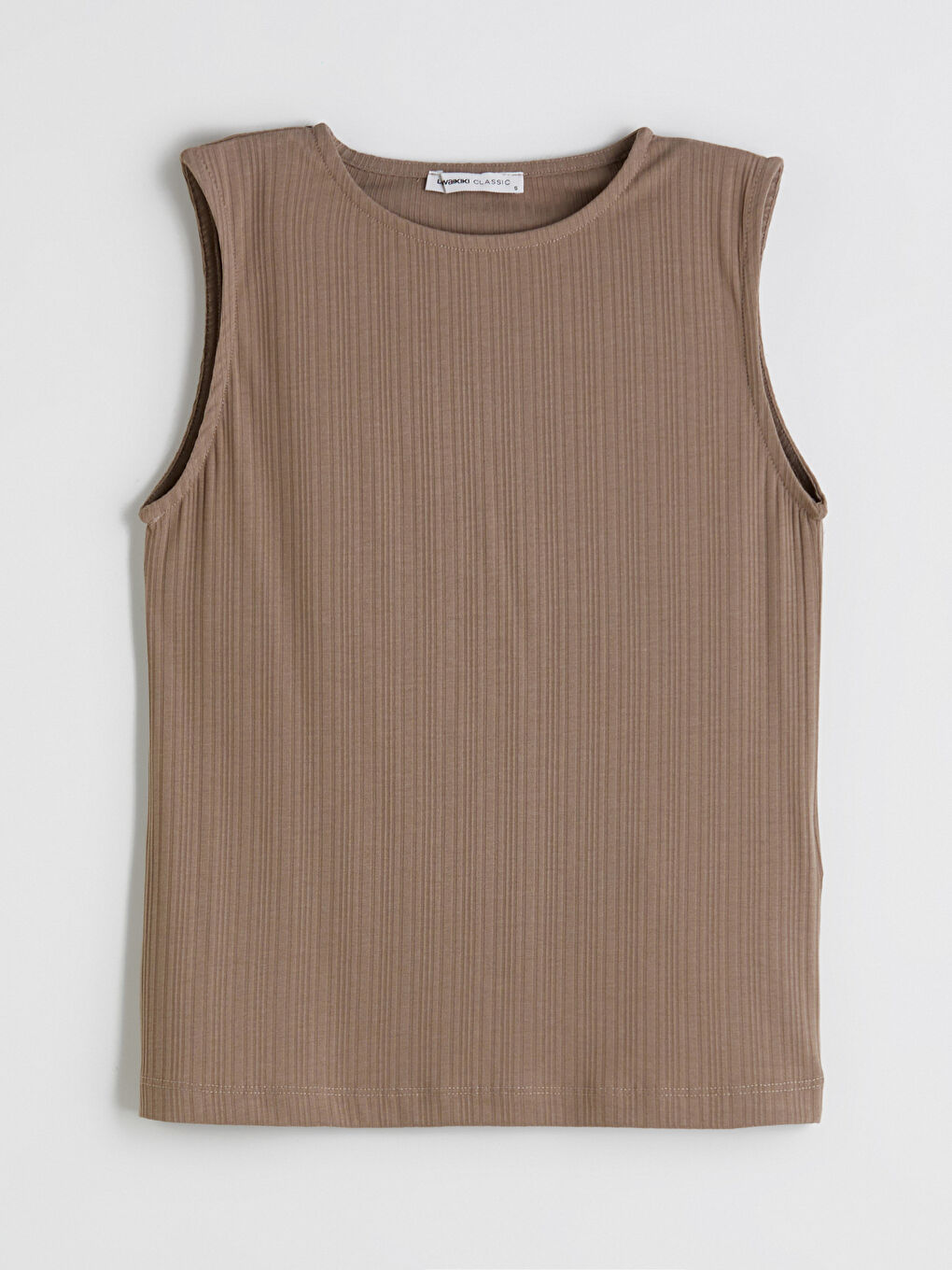 Kahverengi Bisiklet Yaka Dokulu Kadın Atlet-4