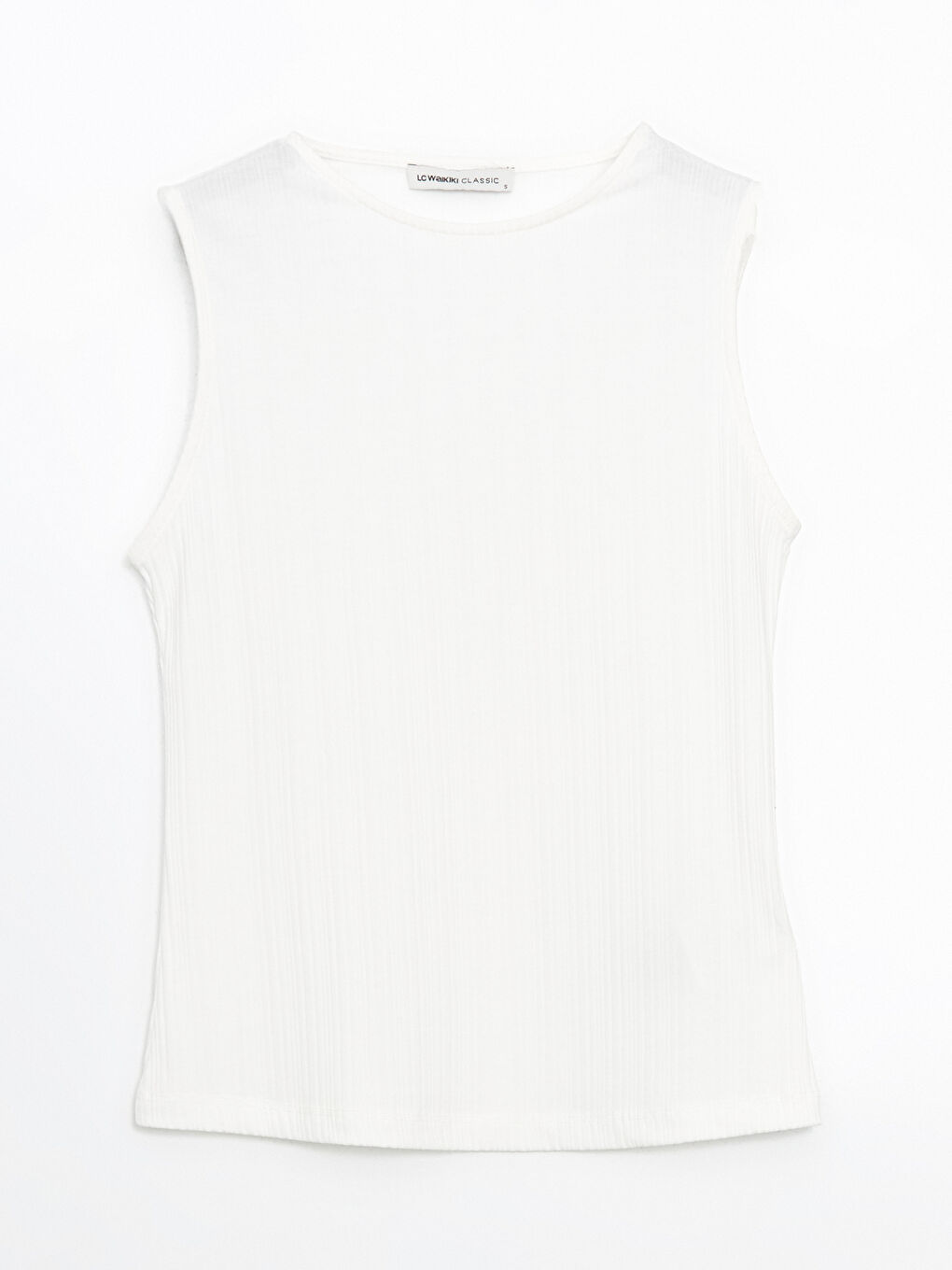 Crew Neck Textured Women's Tank Top -S5MP35Z8-R9J