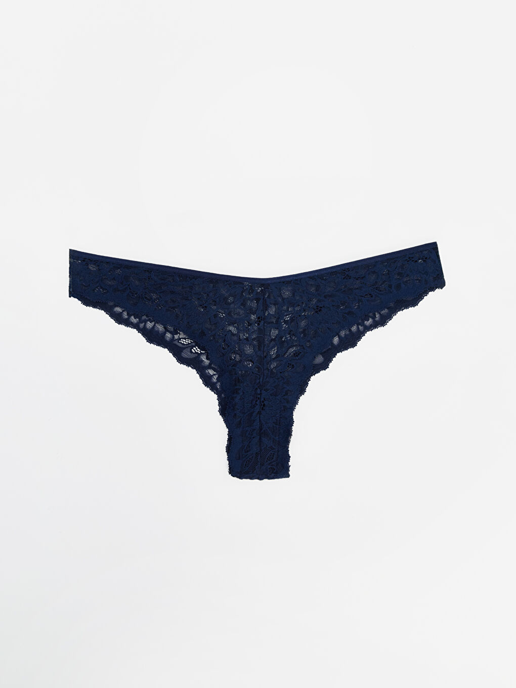 Lacivert Dantelli Brazilian Külot