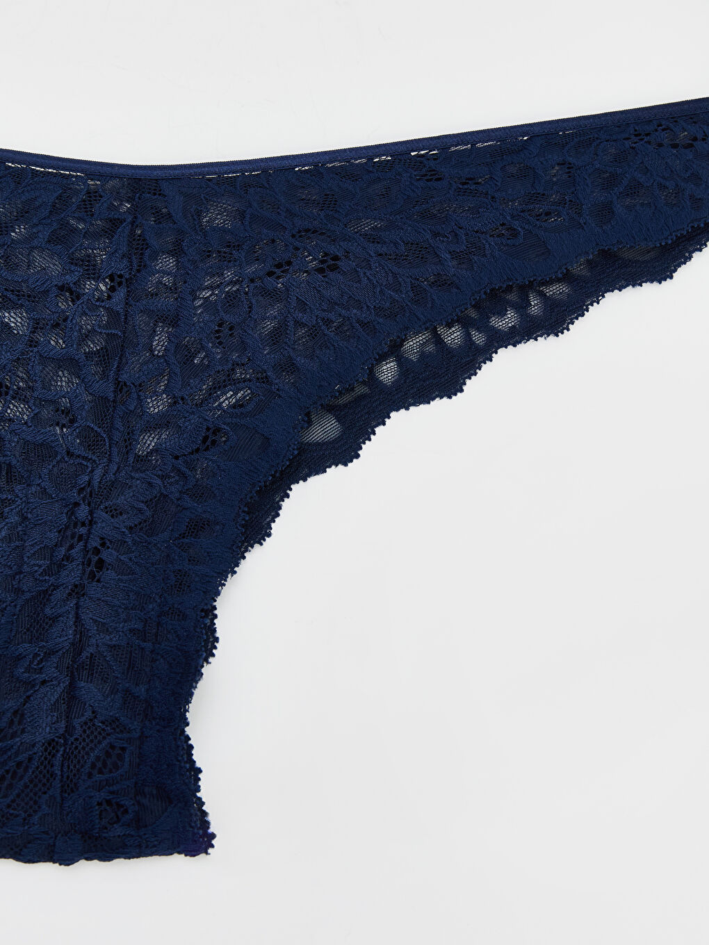 Lacivert Dantelli Brazilian Külot-2
