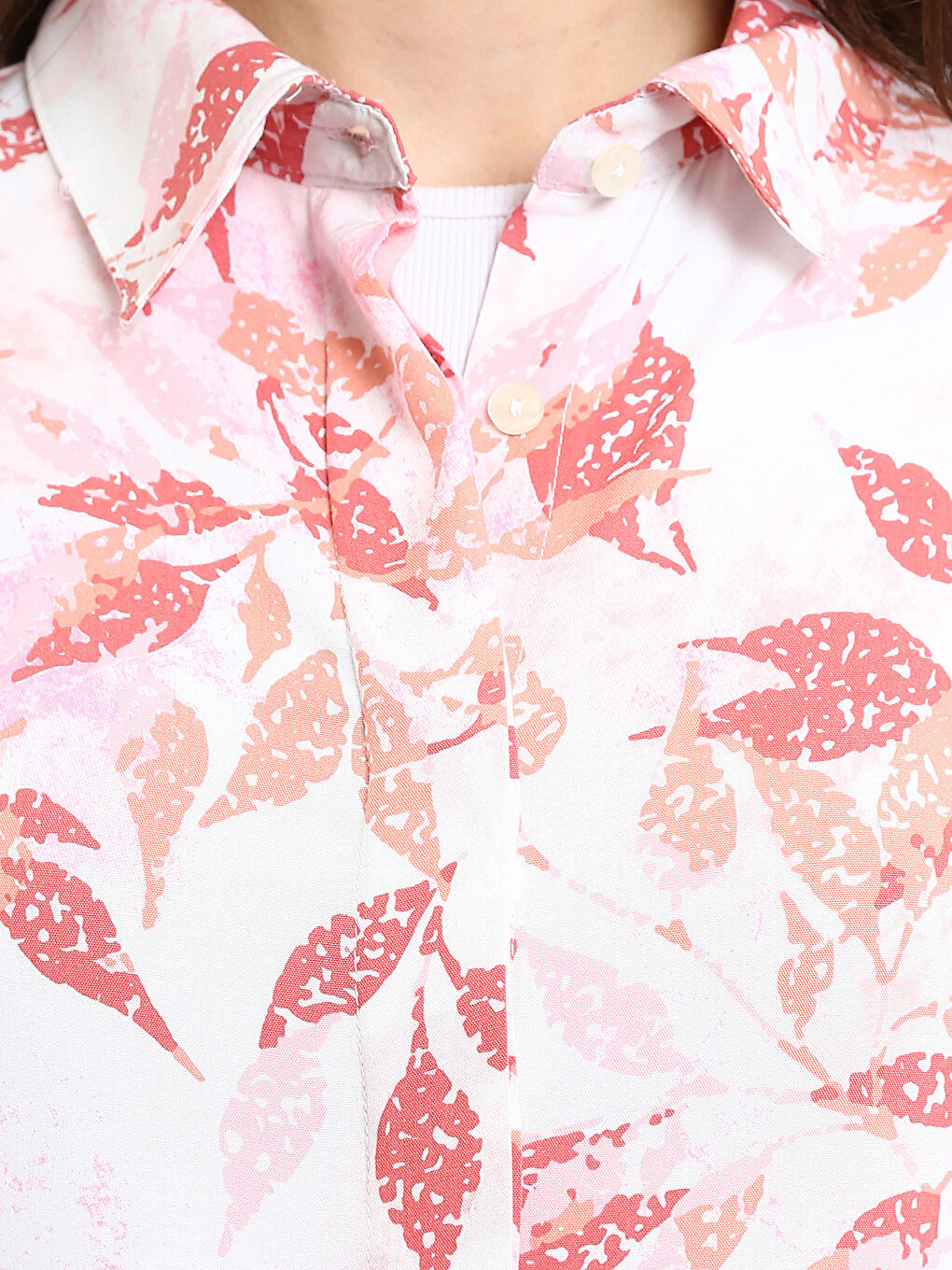 Patterned Long Sleeve Women's Shirt Dress-2