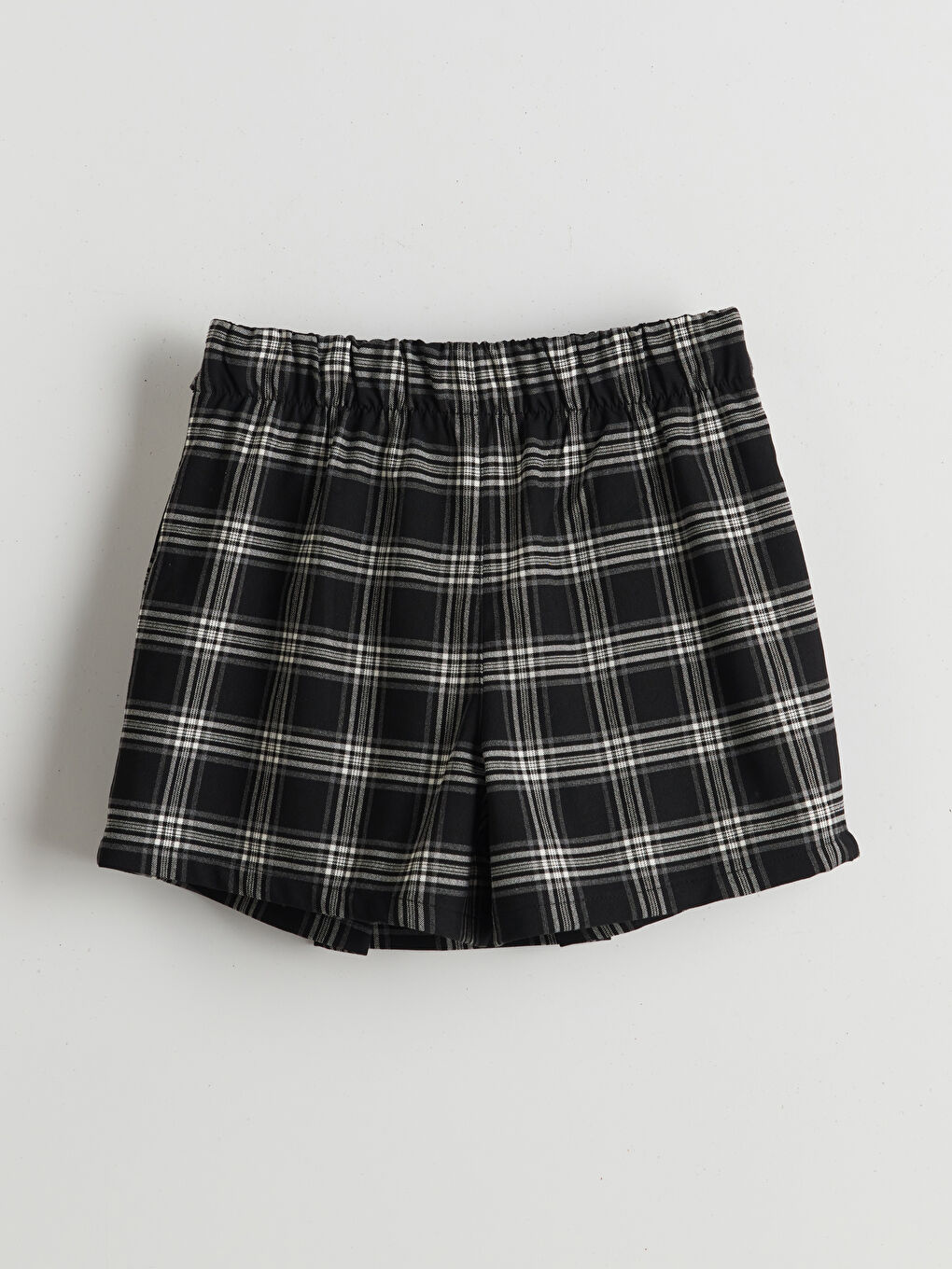 Elastic Waist Plaid Girl Short Skirt -S5MP63Z4-LKX