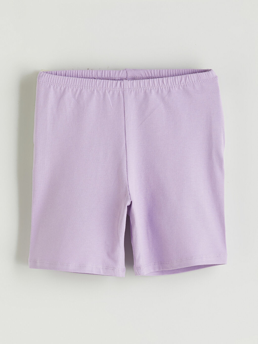 Lila Beli Lastikli Kız Çocuk Pijama Şort
