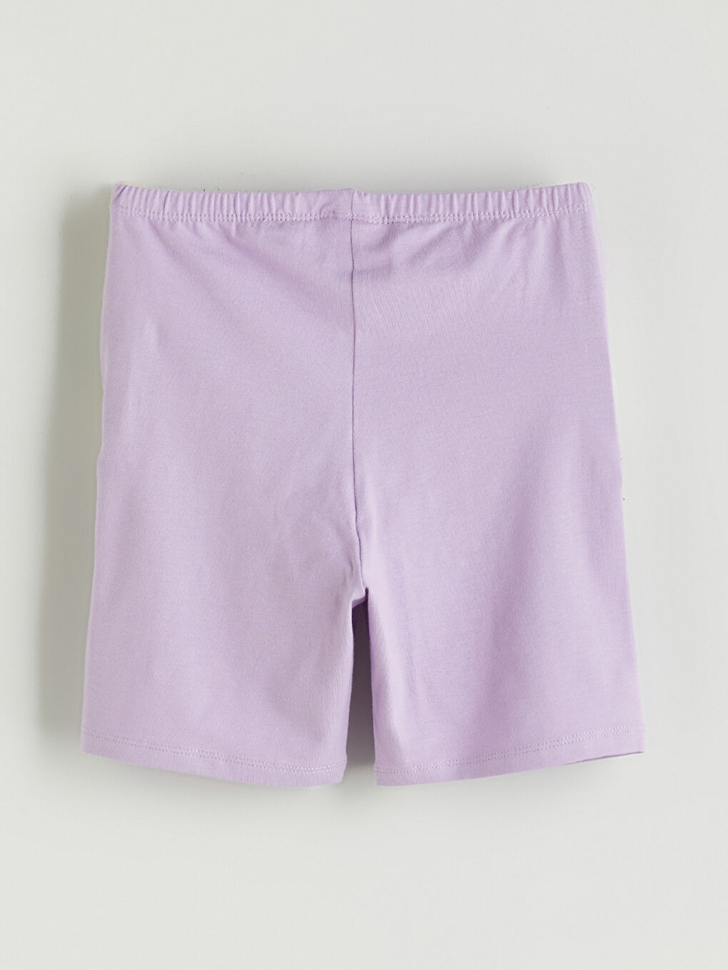 Lila Beli Lastikli Kız Çocuk Pijama Şort-2