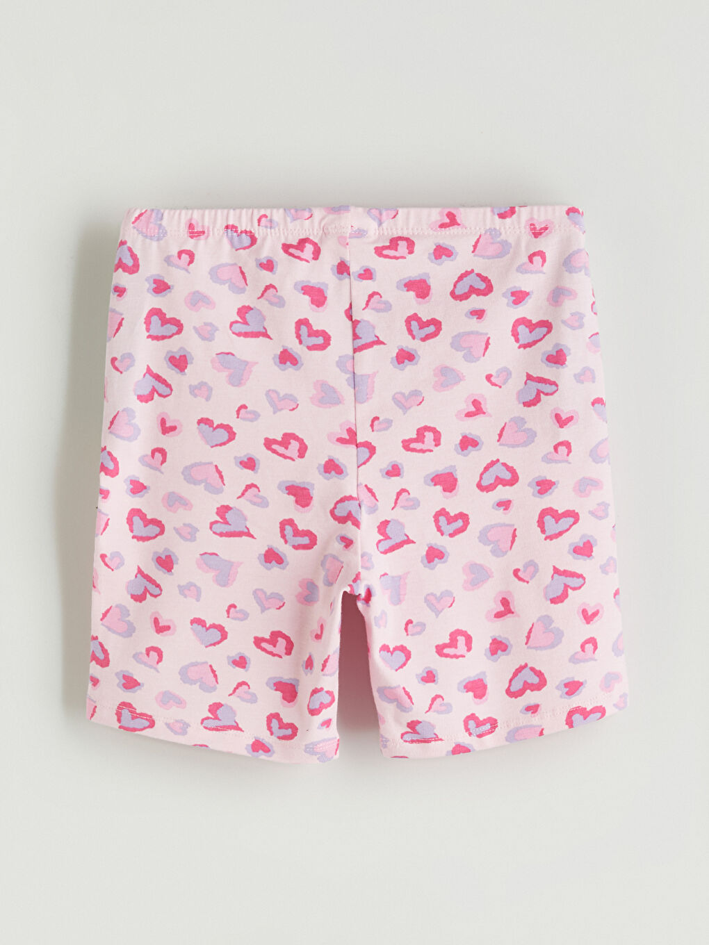 Pembe Beli Lastikli Kız Çocuk Pijama Şort-2