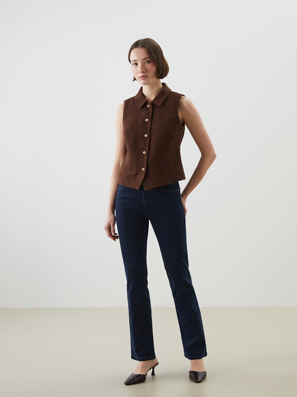 Siyah Mars Flare Kadın Jean Pantolon