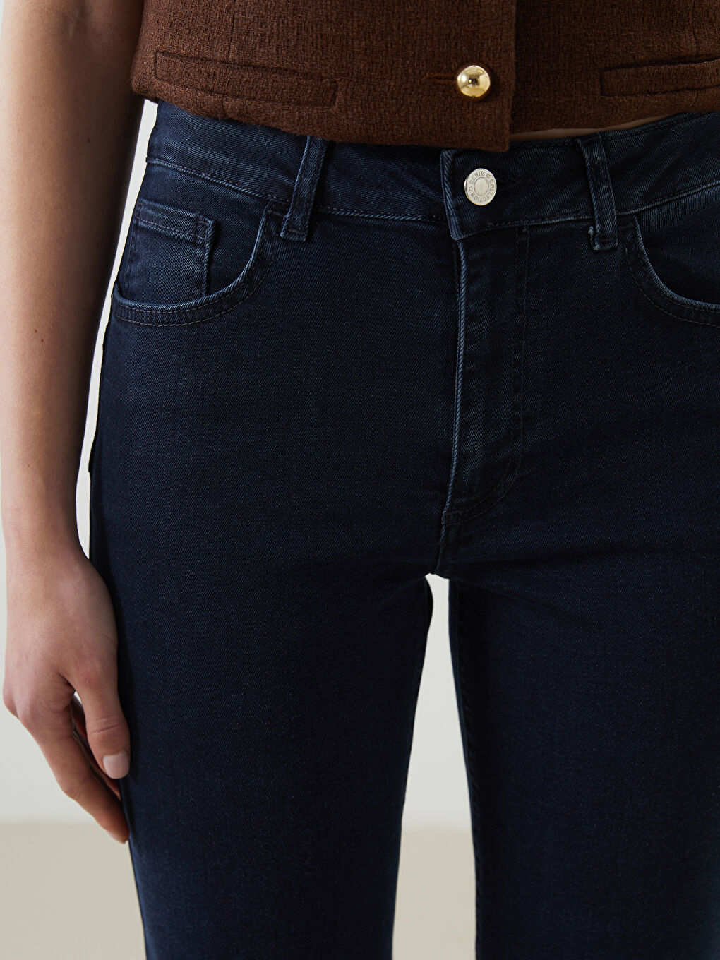 Siyah Mars Flare Kadın Jean Pantolon-2