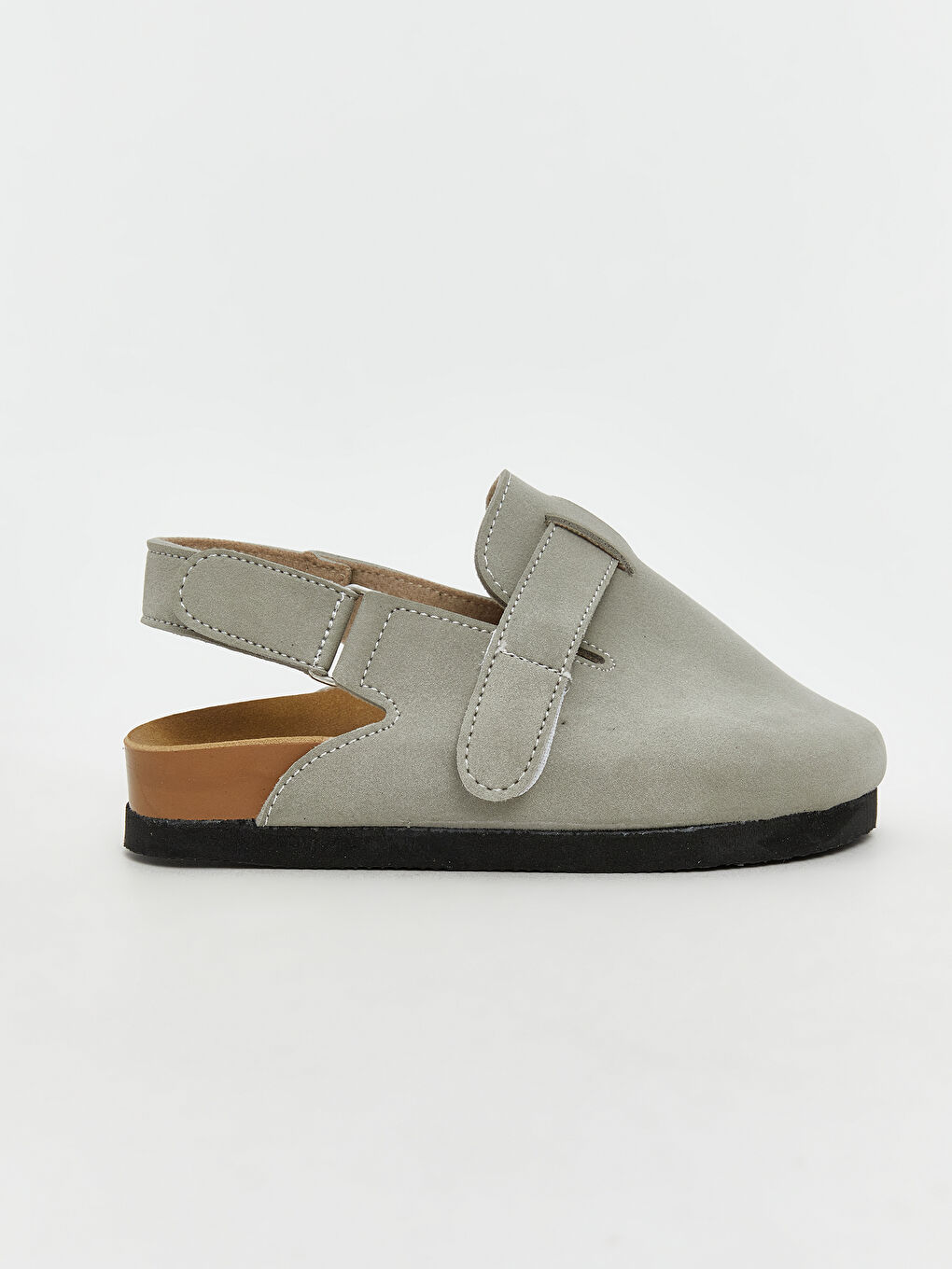 Gri Süet Görünümlü Erkek Bebek Ev Terliği-1