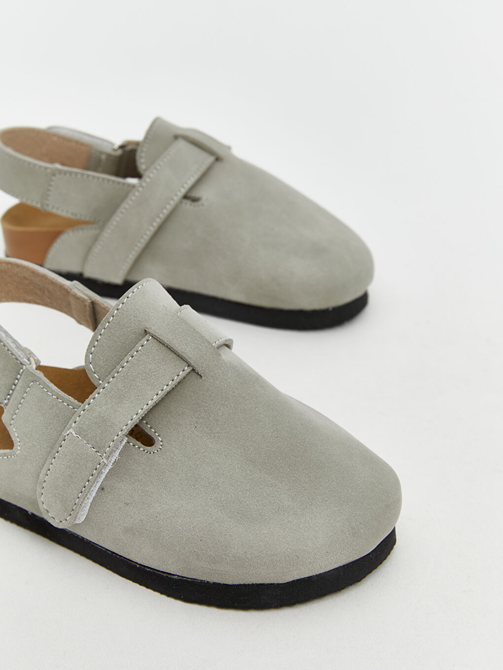 Gri Süet Görünümlü Erkek Bebek Ev Terliği-2