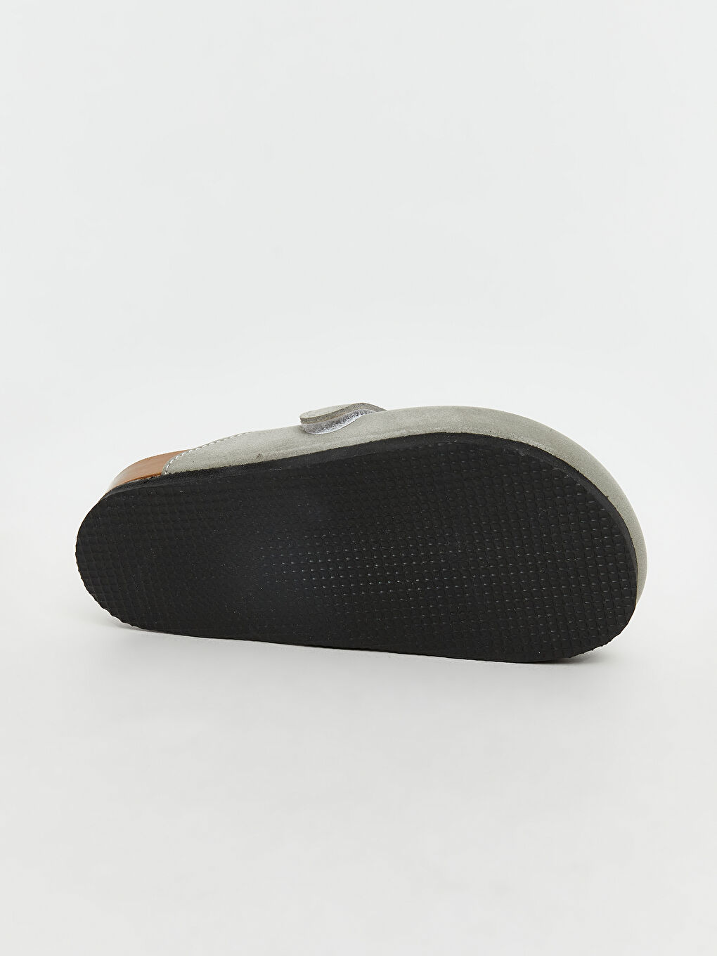 Gri Süet Görünümlü Erkek Bebek Ev Terliği-3