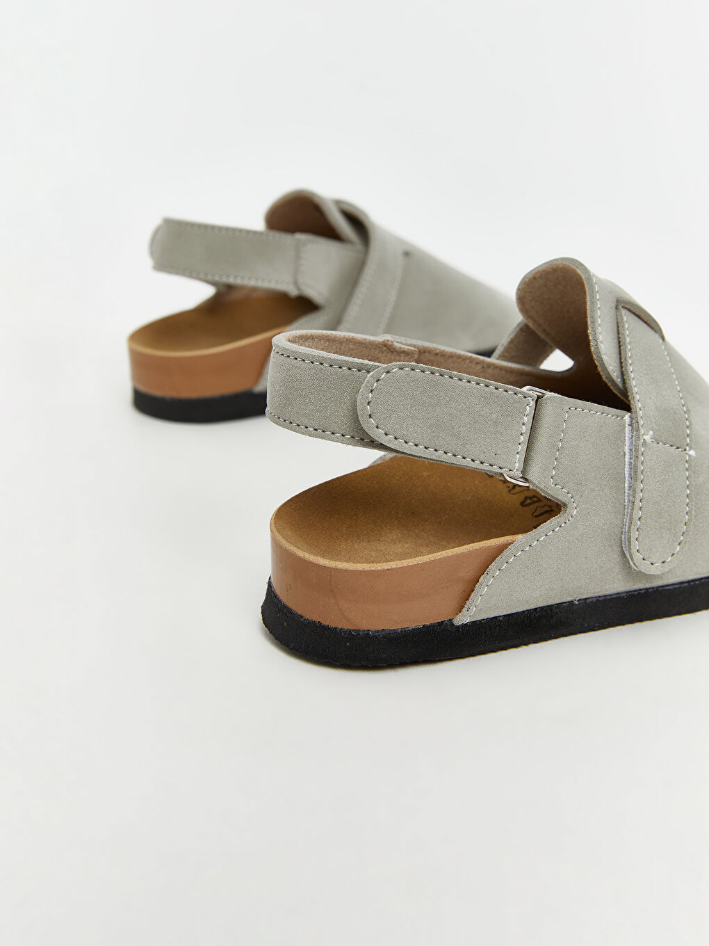 Gri Süet Görünümlü Erkek Bebek Ev Terliği-4