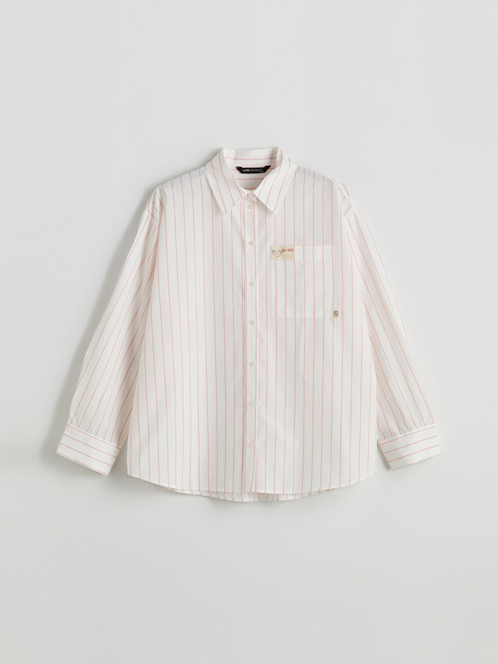 Striped Oversize Poplin Women's Shirt Tunic -S5MP90Z8-LHK