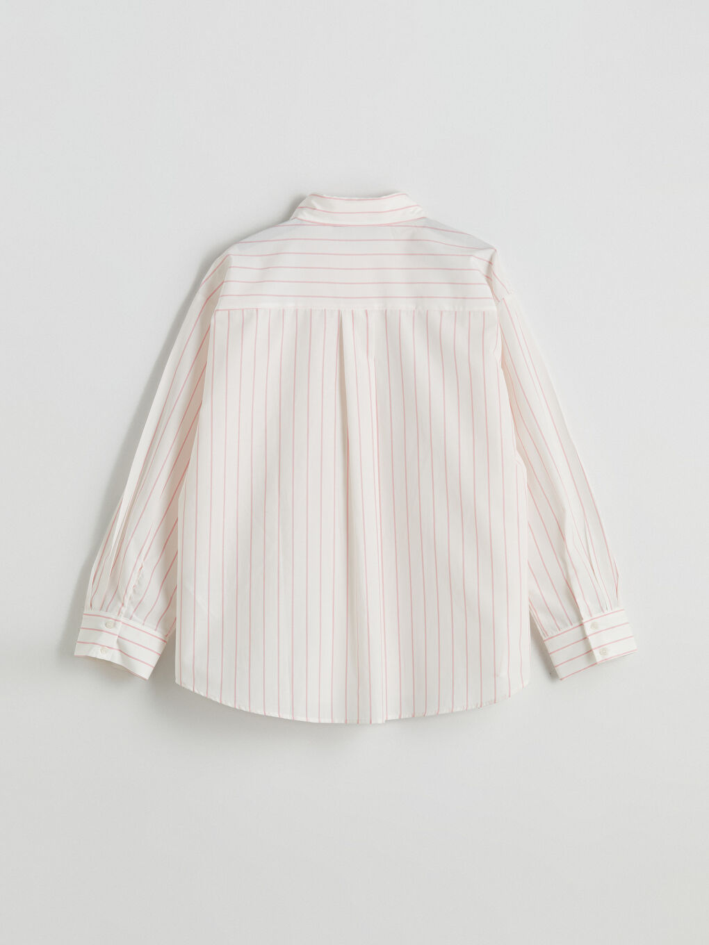 Striped Oversize Poplin Women's Shirt Tunic -S5MP90Z8-LHK