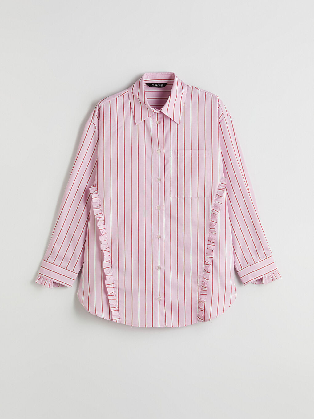Striped Oversize Women's Shirt Tunic -S5MP91Z8-LHK