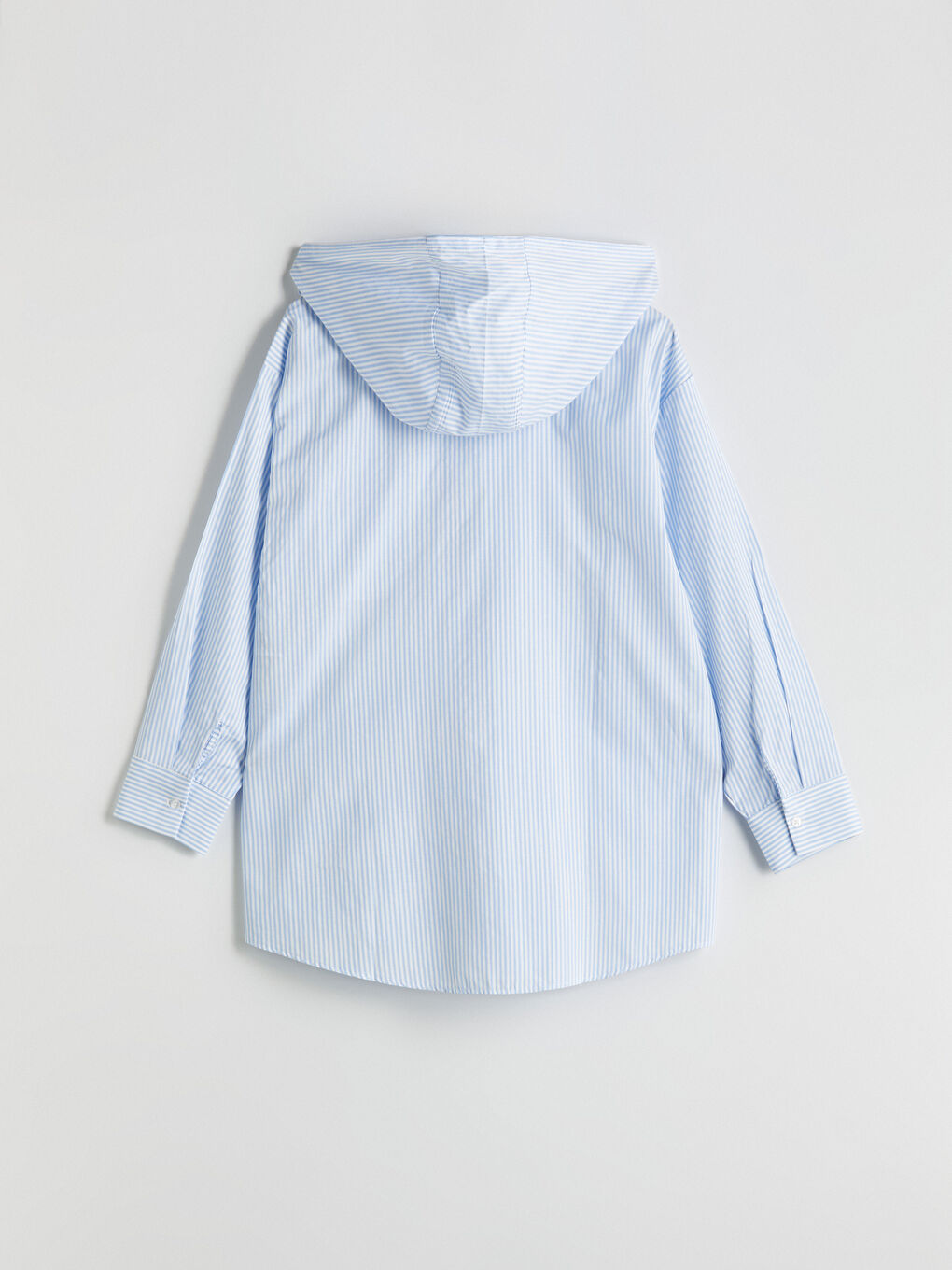 Hooded Striped Oversize Women's Shirt Tunic -S5MP98Z8-LEN