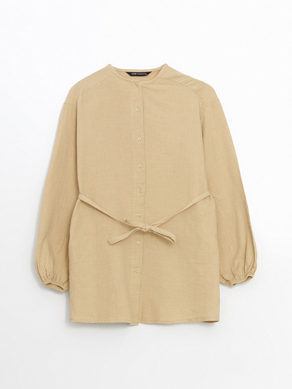 Yeşil Bisiklet Yaka Kadın Gömlek Tunik-4