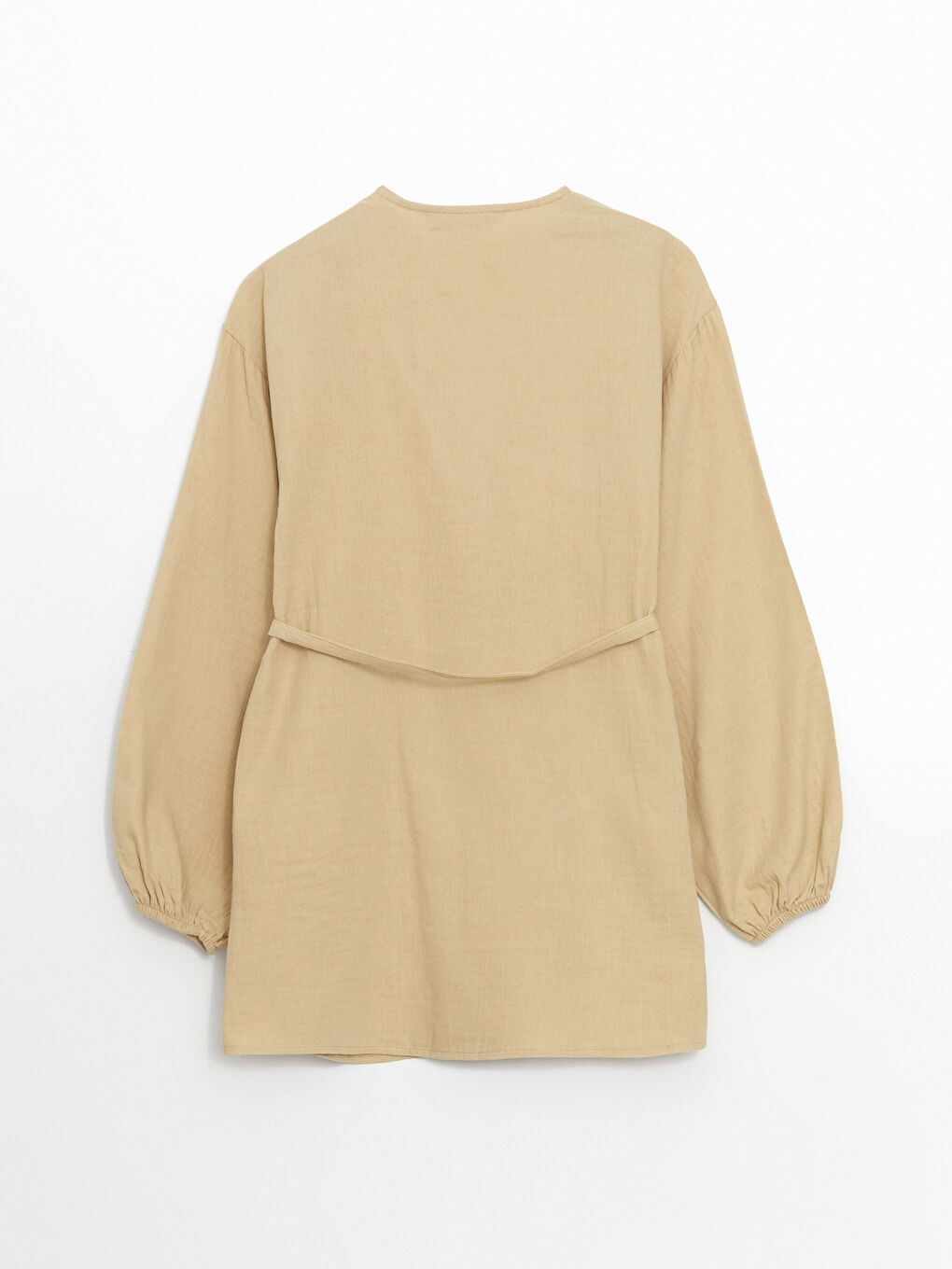 Yeşil Bisiklet Yaka Kadın Gömlek Tunik-5