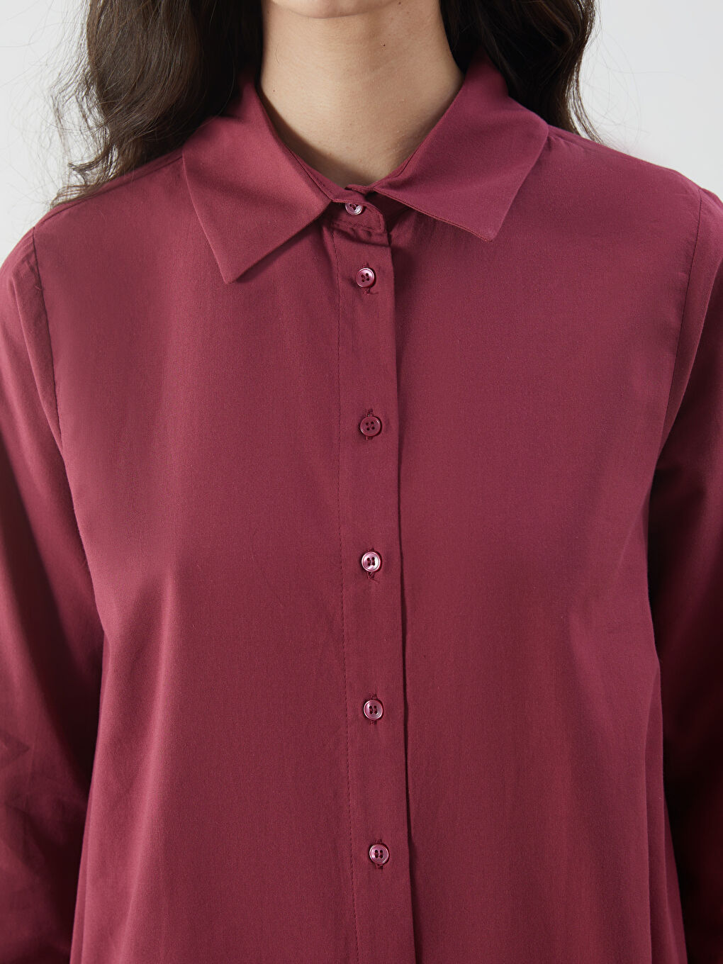 Kırmızı Regular Fit Kadın Gömlek Tunik-2