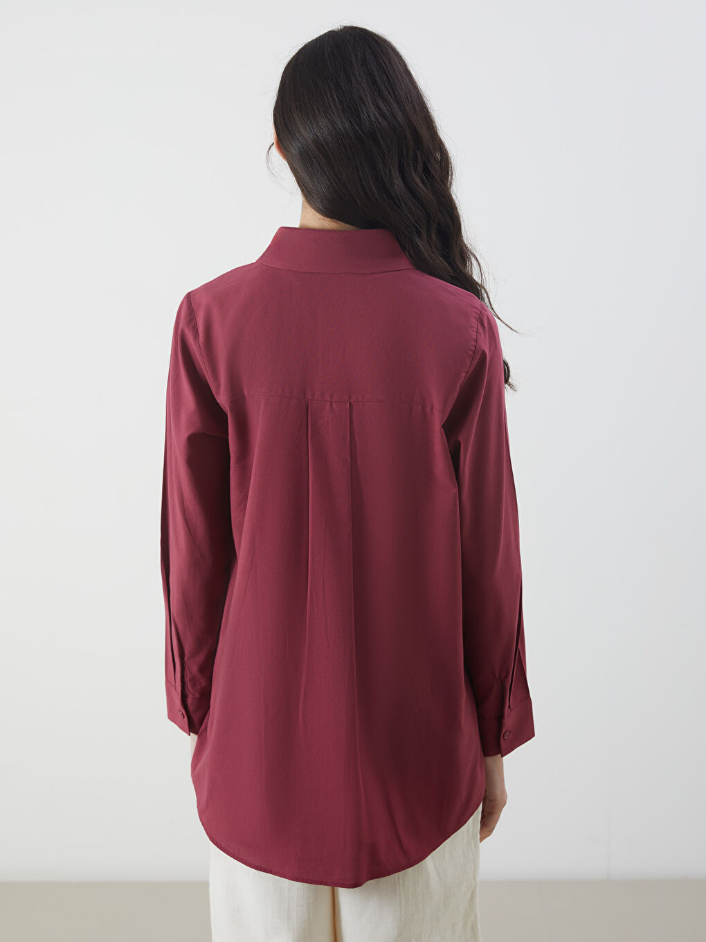 Kırmızı Regular Fit Kadın Gömlek Tunik-3