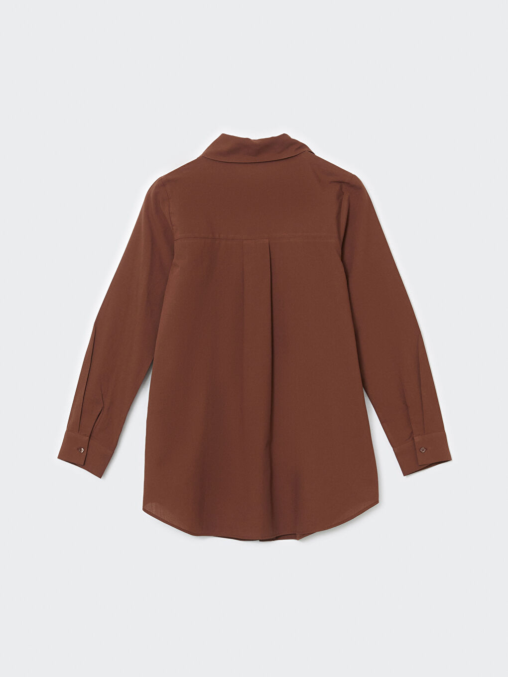Kahverengi Regular Fit Kadın Gömlek Tunik-5