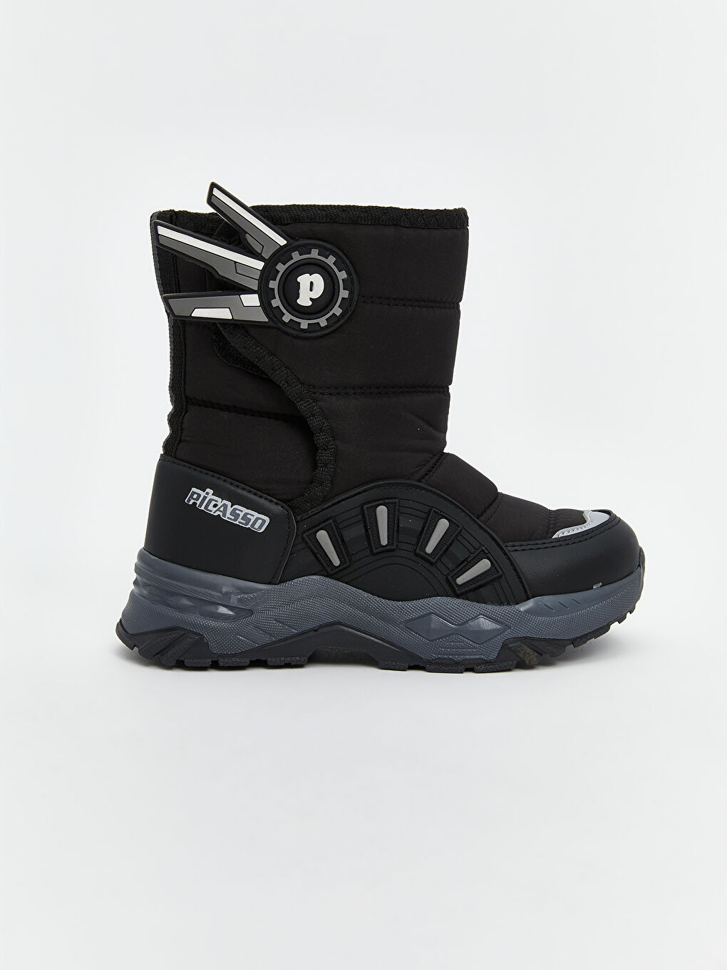 Siyah Cırt Cırtlı Erkek Çocuk Kar Botu-1