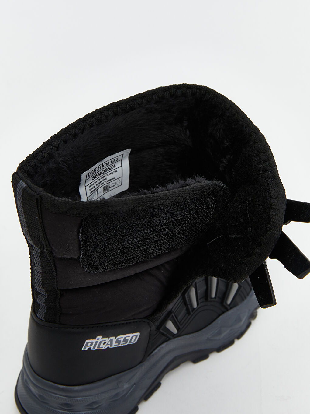 Siyah Cırt Cırtlı Erkek Çocuk Kar Botu-5