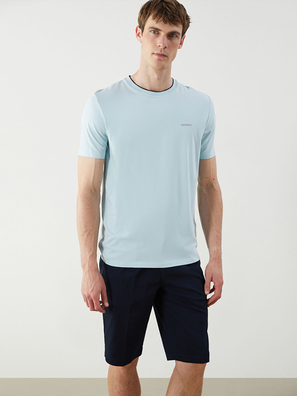 Crew Neck Printed Jersey Men's T-Shirt -S5MQ08Z8-GAC