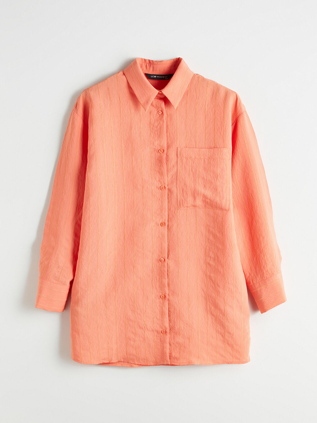 Textured Oversize Women's Shirt Tunic -S5MQ26Z8-E25