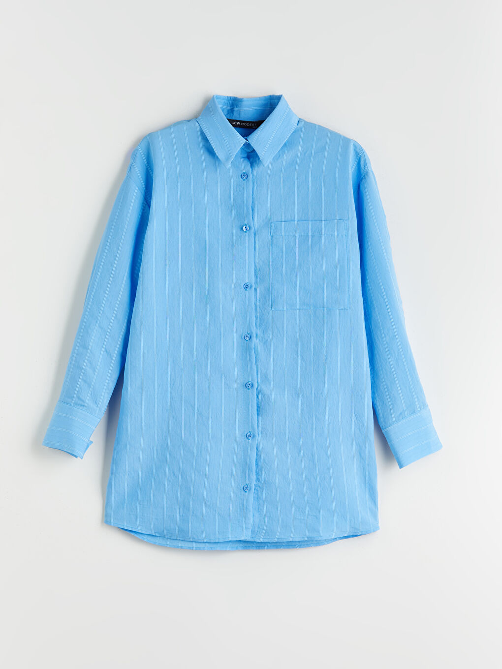 Textured Oversize Women's Shirt Tunic -S5MQ26Z8-CUN