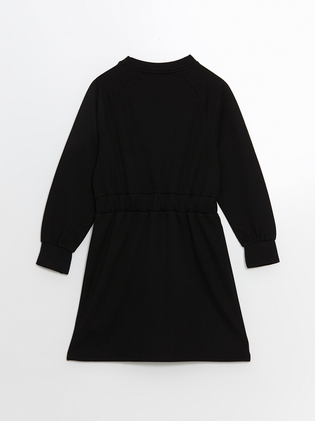 Siyah Bisiklet Yaka Kız Çocuk Elbise-2