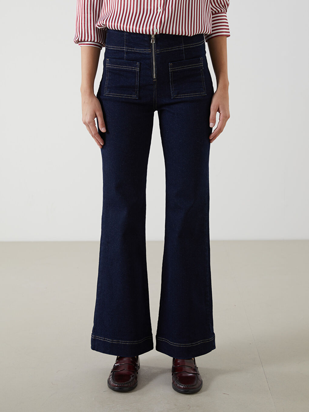 LCW Jeans Indigo Mars Flare Kadın Jean Pantolon - 2