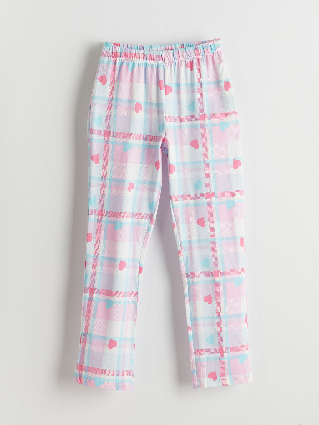 Pembe Beli Lastikli Kız Çocuk Pijama Alt